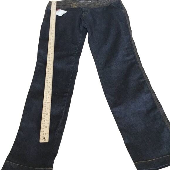 Street Trouser Jeans Low Waist Black Wash Stretchy Straight Womens 13 NWT Y2K - Picture 8 of 10